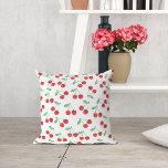 Almofada Cherry Print Pattern<br><div class="desc">Design features a pattern of juicy cherries in watercolor. Additional colors available -- check our shop!</div>