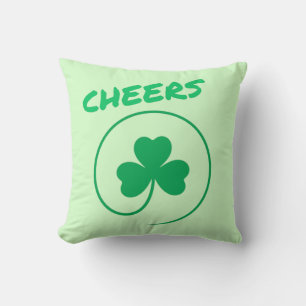 Almofada Chever Shamrock Dia de São Patrício Verde irland