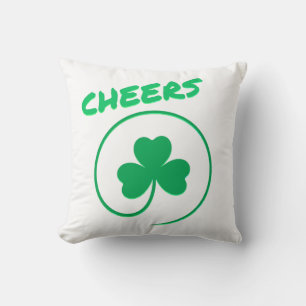 Almofada Chever Shamrock Dia de São Patrício Verde irland