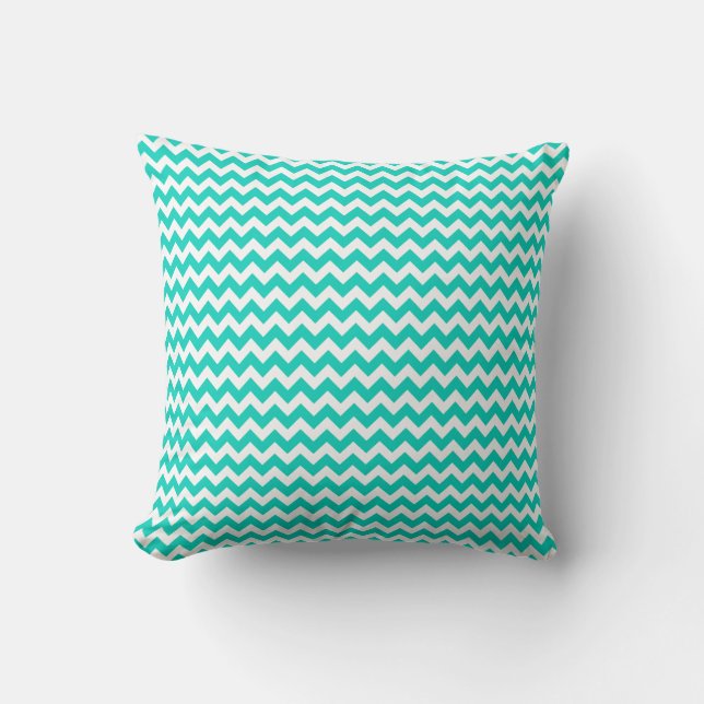 Almofada Chevron de cor personalizada (Frente)
