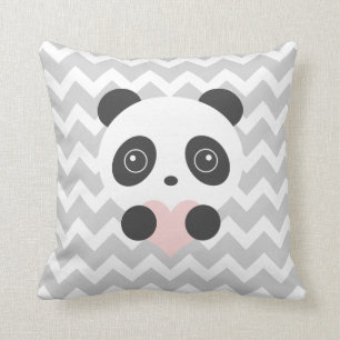 Almofada Chevron Panda Heart Cushion