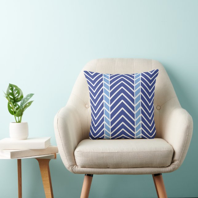 Almofada Chevron Pattern Blue (Cadeira)