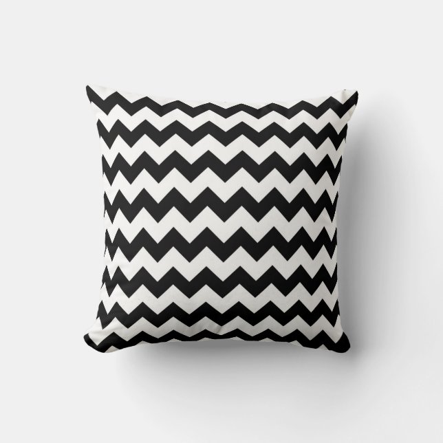 Almofada Chevron preto e branco (Frente)