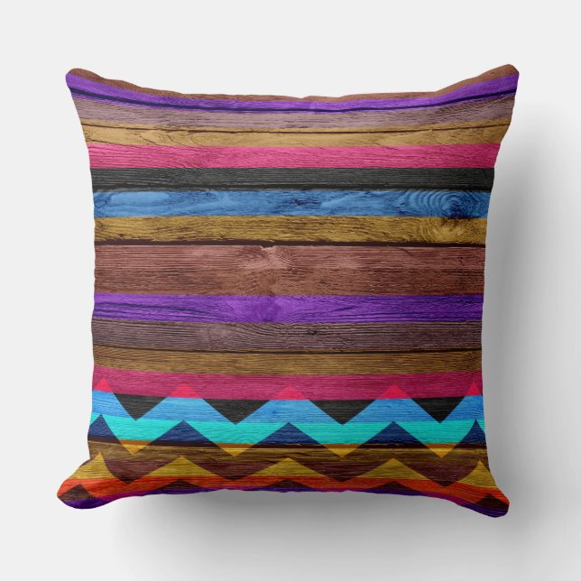 Almofada Chevron Stripe Moderna Madeira 9 (Frente)