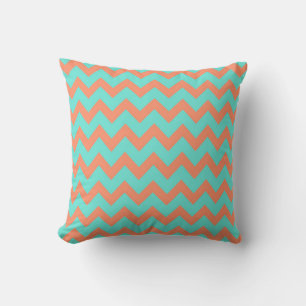 Almofada Chevron Zig Zag Pastel Mint Peach 90s Preppy