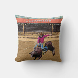 Almofada Cheyenne Rodeo Cowboy Bull Riding