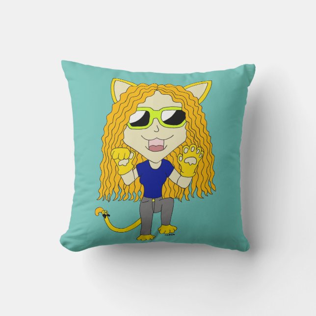 Almofada Chibi Catgirl com patas (Frente)