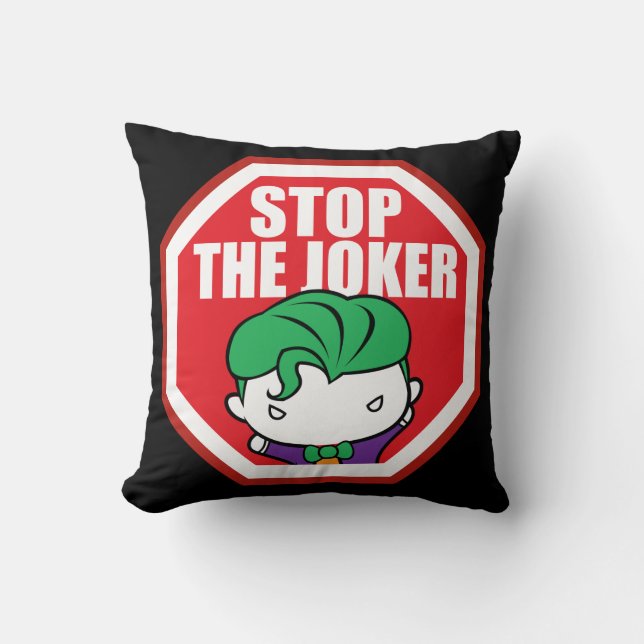 Almofada Chibi - Sinal "Stop The Joker" (Frente)