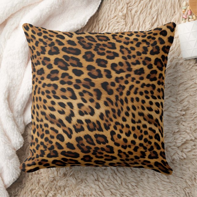 Almofada Chic Brown Leopardo Imprime Rosa Dourado (Cobertor)
