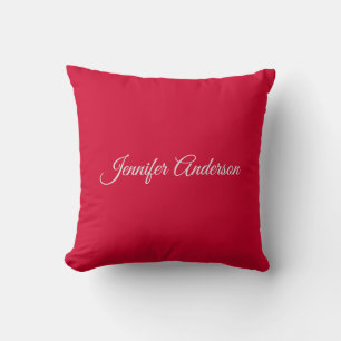 Almofada Chic Calliographic Elegante Cherry Red Personaliza