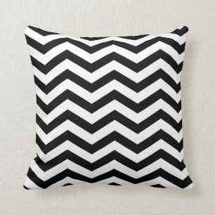 Almofada Chic Chevron preto e branco