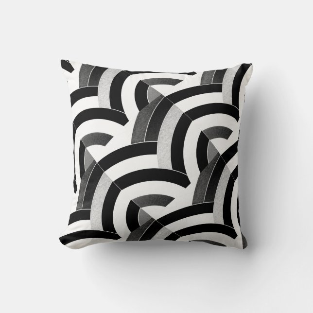 Almofada chic chevrons sofisticados (Frente)