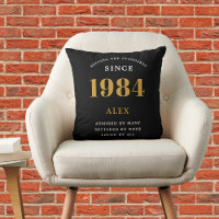 Chic Dourado Elegante Preto do Nome do aniversário