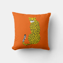 Chic Dourado Yellow Cheetah em Laranja