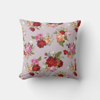 Almofada Chic Elegant Pink Red Roses Floral