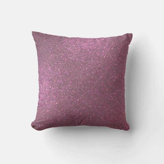 Almofada Chic Elegant Plum Purple Spark Glitter (Frente)