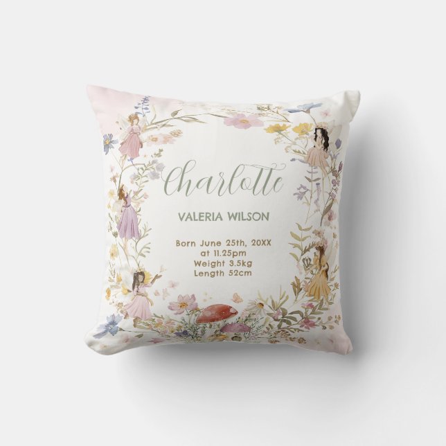 Almofada Chic Fairies Wildflower Meadow (Frente)