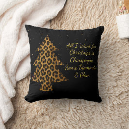 Almofada Chic Holiday Leopard Tree Design