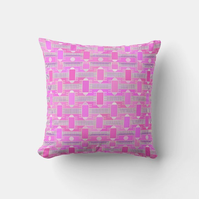 Almofada Chic industrial Art Deco - rosa, mauve (Frente)