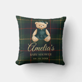 Almofada Chic Luxo Urso de Pelúcia Chá de Bebê