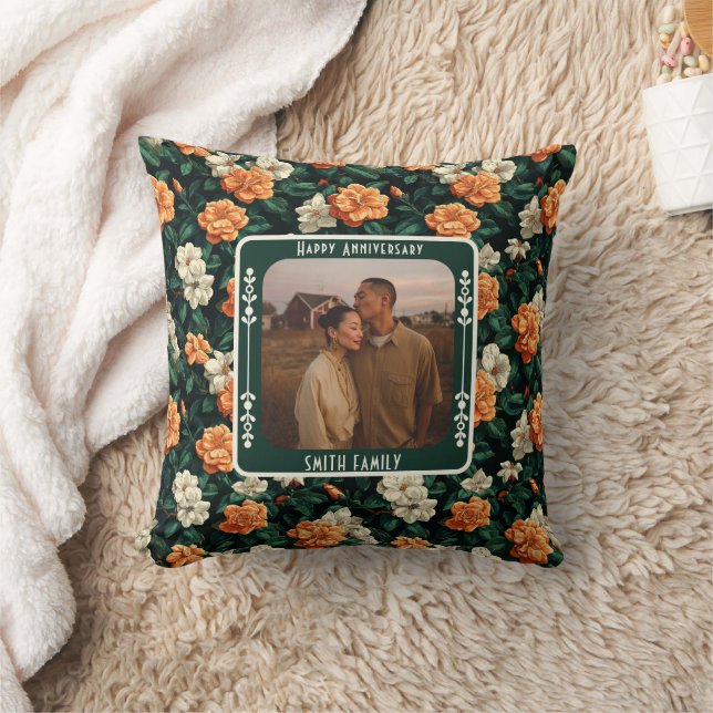 Almofada Chic Mr And Mrs Golden Anniversary  Throw Pillow  (Cobertor)