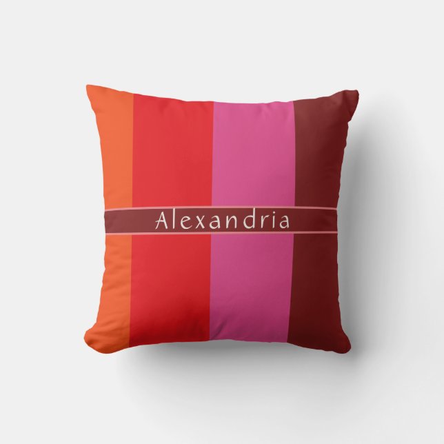 Almofada Chic Personalizado Listrado (Frente)
