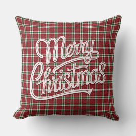 Almofada Chic Sparkly Plaid Christmas 