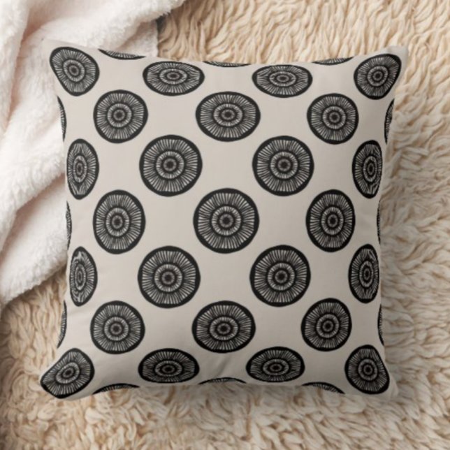 Almofada Chic Wheel Pattern Mocha Brown (Criador carregado)