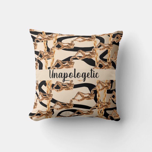 Almofada Chic Wild Sem Peça De Perdão Luxuosa Bday Gift Gir (Frente)