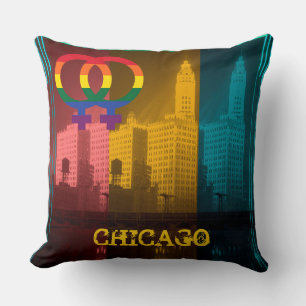 Almofada Chicago Gay Lesbian Interest Wrigley Building