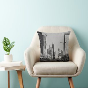 Almofada Chicago Michigan Avenue 1964 - Fotografia Vintage