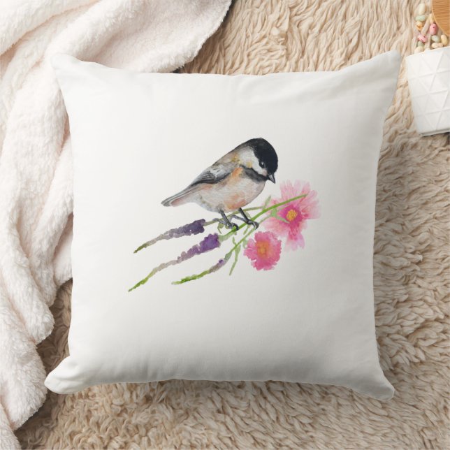 Almofada Chickadee Black Capped Art (Cobertor)