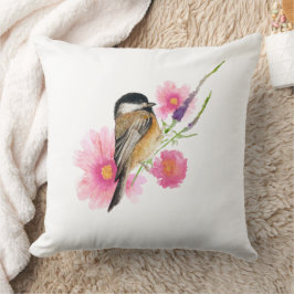 Almofada Chickadee Black Capped Art Decor
