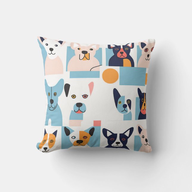 Almofada chien coussin style picasso (Frente)