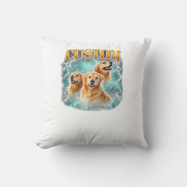 Almofada Chien nuageux et heureux (Frente)