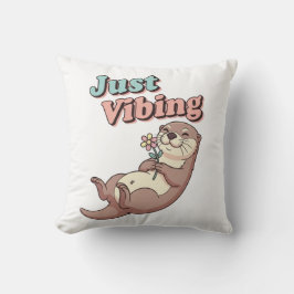Almofada Chill Retro Otter Square Comfort Pillow