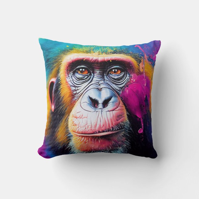 Almofada Chimpanzé Ape Animal Discovery Adventure Nature (Frente)