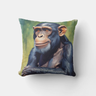 Almofada Chimpanzé Engraçado e Louco
