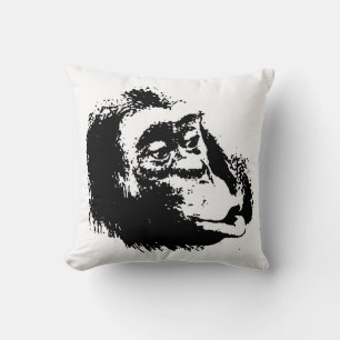 Almofada Chimpanzé Pop de Arte Negra
