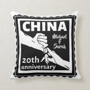 Almofada China tradicional no aniversário de 20