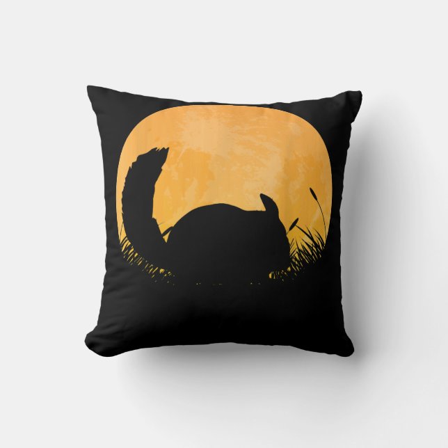 Almofada Chinchilla Easy Halloween Rodent Moon (Frente)