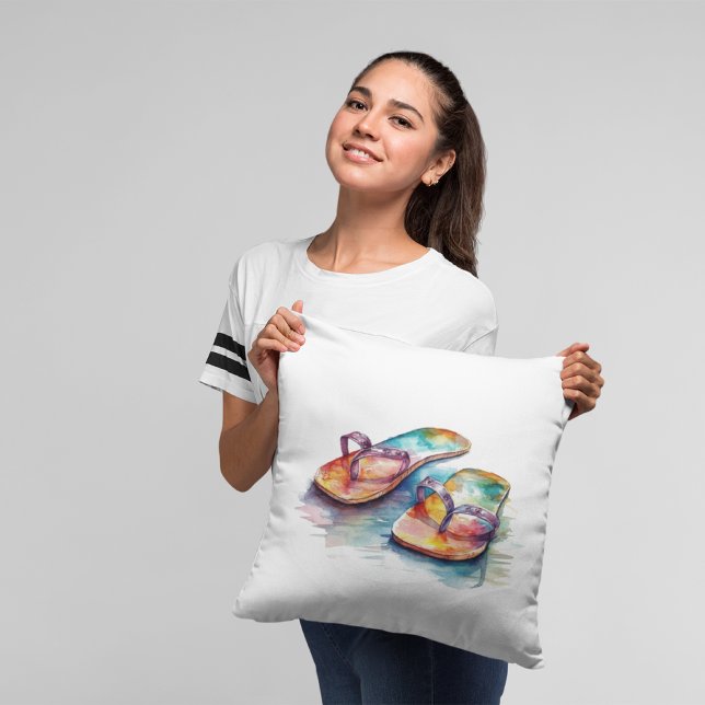 Almofada Chinelos de recifes do arco-íris (Criador carregado)