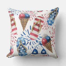 ALMOFADA CHINELOS PATRIÓTICOS BRANCOS VERMELHOS SORVETE