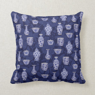 Almofada Chinoiserie azul e branca/ Potência do software