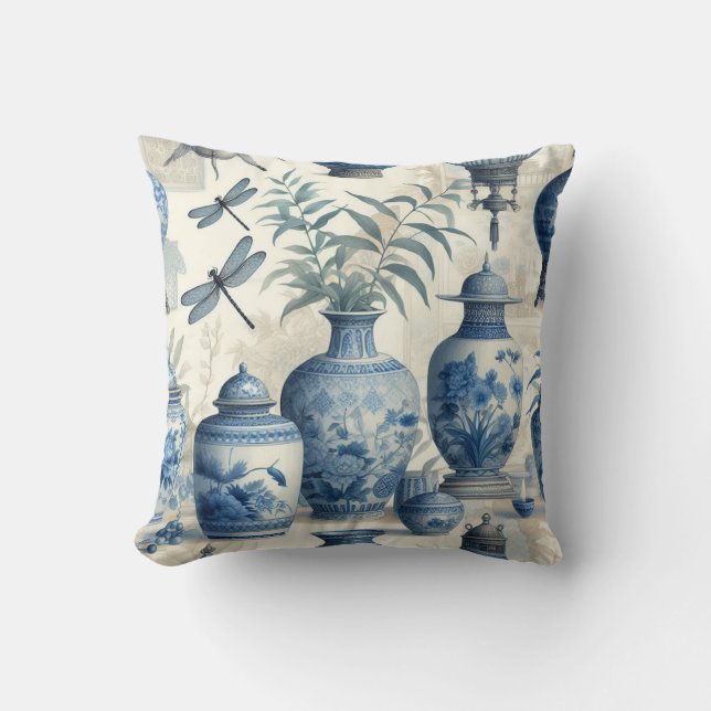 Almofada Chinoiserie Blue Jar (Frente)