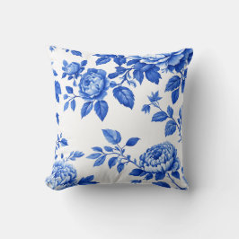 Almofada Chinoiserie Blue Willow e White Accent Pillo