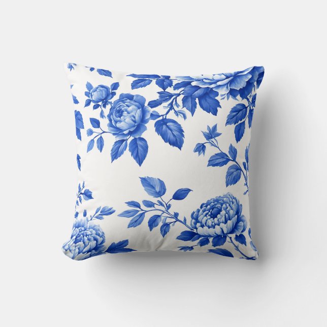 Almofada Chinoiserie Blue Willow e White Accent Pillo (Frente)
