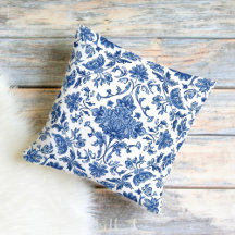 Chinoiserie Floral Azul Aguarela Branca