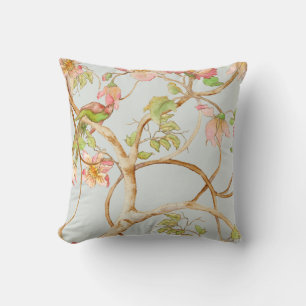 Almofada Chinoiserie Floral Dusty Pink Azul Pegueira