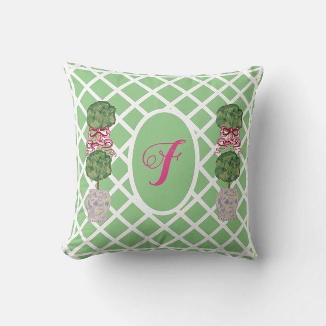 Almofada Chinoiserie Ginger Jar Topiary  (Frente)